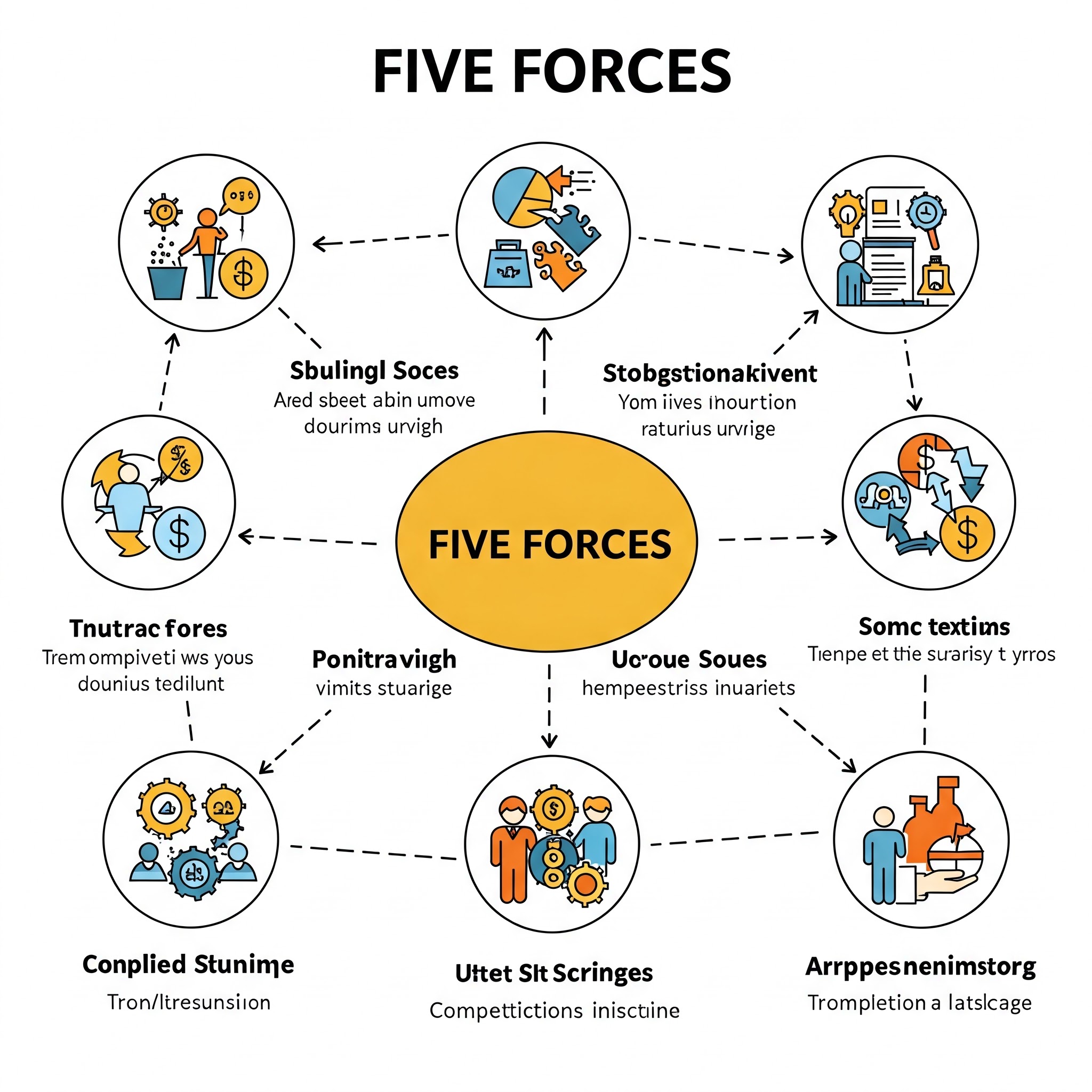 Mock diagram of industry at work