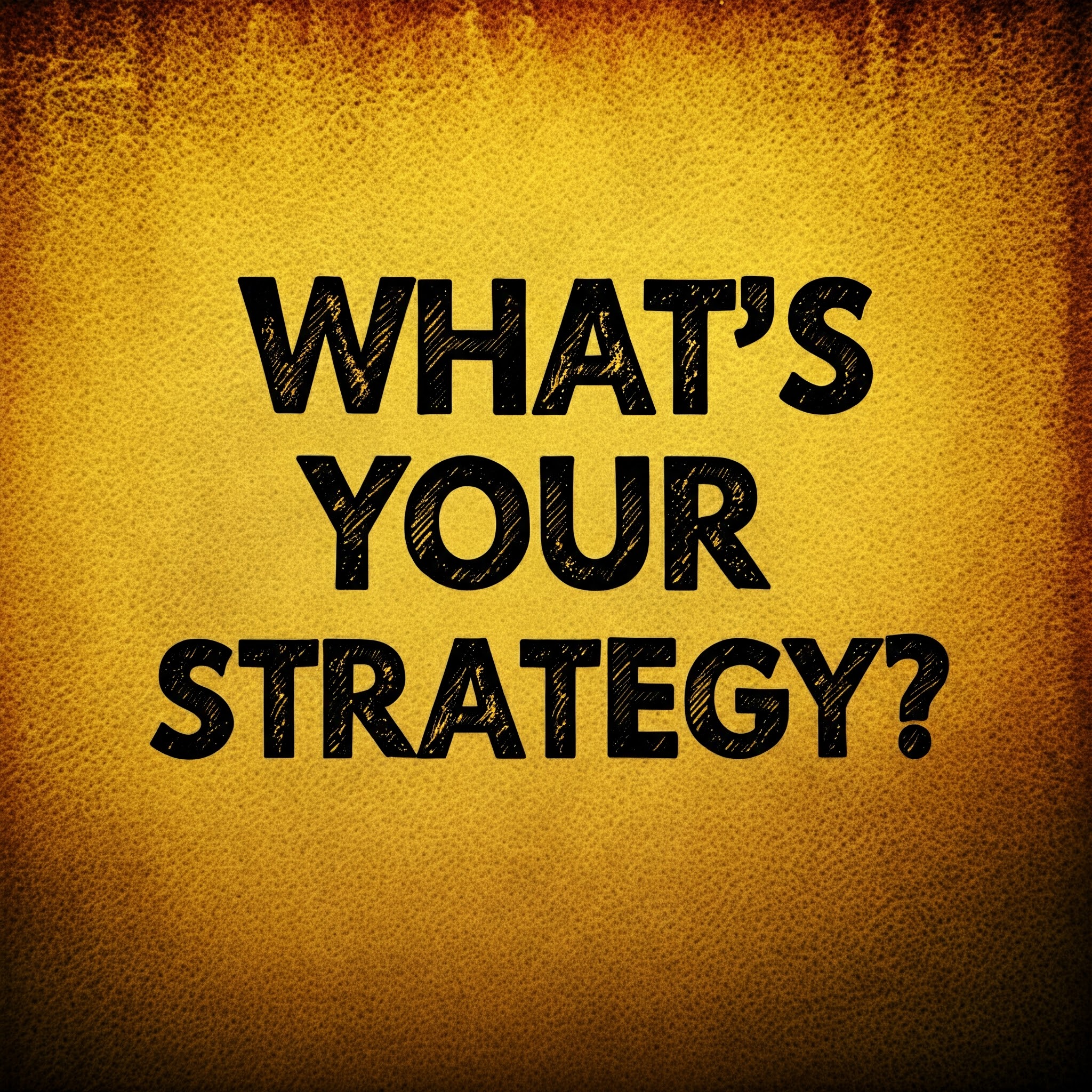 An image with text 'What's Your Strategy?'